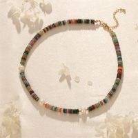 Elegant Vintage Style Ethnic Style Geometric Freshwater Pearl Stone Beaded Necklace main image 6