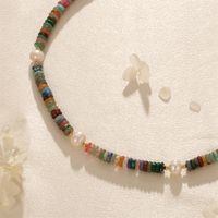 Elegant Vintage Style Ethnic Style Geometric Freshwater Pearl Stone Beaded Necklace main image 7