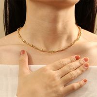 Ig Style Elegant Simple Style Geometric Freshwater Pearl Copper Beaded Plating 18k Gold Plated Necklace main image 6
