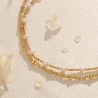 Ig-stil Elegant Einfacher Stil Geometrisch Süßwasserperle Kupfer Perlen Überzug 18 Karat Vergoldet Halskette main image 7
