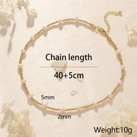 Ig Style Elegant Simple Style Geometric Freshwater Pearl Copper Beaded Plating 18k Gold Plated Necklace main image 3