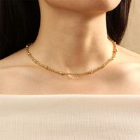 Ig Style Elegant Simple Style Geometric Freshwater Pearl Copper Beaded Plating 18k Gold Plated Necklace main image 5