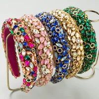 Women's Elegant Glam Geometric Alloy Cloth Inlay Rhinestones Glass Hair Band main image 1