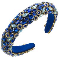 Women's Elegant Glam Geometric Alloy Cloth Inlay Rhinestones Glass Hair Band sku image 4