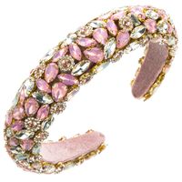 Women's Elegant Glam Geometric Alloy Cloth Inlay Rhinestones Glass Hair Band sku image 1