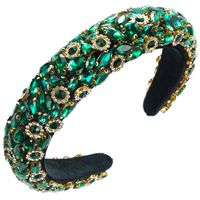 Women's Elegant Glam Geometric Alloy Cloth Inlay Rhinestones Glass Hair Band sku image 2