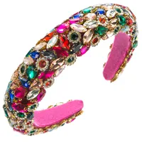 Women's Elegant Glam Geometric Alloy Cloth Inlay Rhinestones Glass Hair Band sku image 3