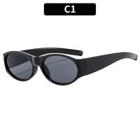 Casual Vacation Geometric Ac Oval Frame Full Frame Men's Sunglasses sku image 1