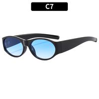 Casual Vacation Geometric Ac Oval Frame Full Frame Men's Sunglasses sku image 7