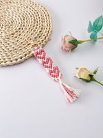 Simple Style Heart Shape Cotton Knitting Valentine's Day Bag Pendant main image 7