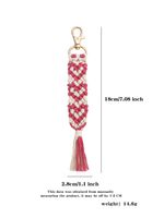 Simple Style Heart Shape Cotton Knitting Valentine's Day Bag Pendant sku image 1