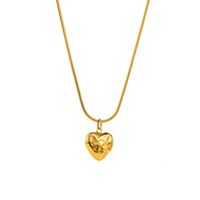 Simple Style Heart Shape Stainless Steel Plating Pendant Necklace sku image 1