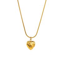 Simple Style Heart Shape Stainless Steel Plating Pendant Necklace main image 6