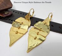 1 Pair Streetwear Leaves Water Droplets Plating Copper Drop Earrings sku image 2