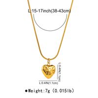 Simple Style Heart Shape Stainless Steel Plating Pendant Necklace main image 2