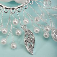 1 Stück Feenhafter Stil Elegant Blatt Herzform Legierung Künstlicher Kristall Künstliche Perlen Ohrclips main image 6
