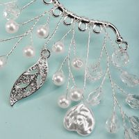 1 Stück Feenhafter Stil Elegant Blatt Herzform Legierung Künstlicher Kristall Künstliche Perlen Ohrclips main image 5