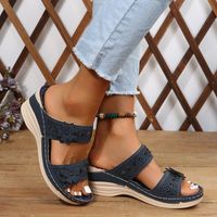 Women's Elegant Solid Color Round Toe Ankle Strap Sandals main image 5