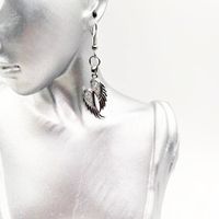 1 Pair Elegant Simple Style Wings Stainless Steel Drop Earrings main image 1