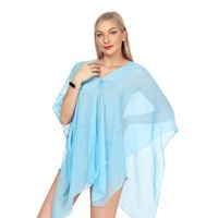 Women's Beach Simple Style Solid Color Satin Shawl main image 5