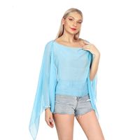 Women's Beach Simple Style Solid Color Satin Shawl main image 2