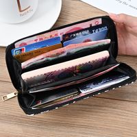 Women's Color Block Argyle Pu Leather Zipper Wallets main image 4