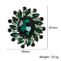 Lady Flower Alloy Inlay Glass Women's Brooches main image 2