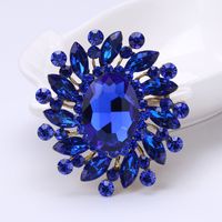 Lady Flower Alloy Inlay Glass Women's Brooches sku image 5