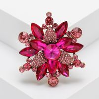 Lady Flower Alloy Inlay Artificial Crystal Women's Brooches sku image 7