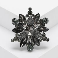 Lady Flower Alloy Inlay Artificial Crystal Women's Brooches sku image 5