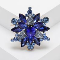 Lady Flower Alloy Inlay Artificial Crystal Women's Brooches sku image 3