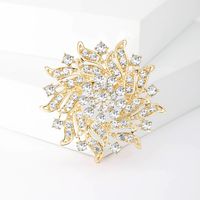 Lady Flower Alloy Inlay Rhinestones Women's Brooches sku image 1