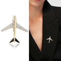 Casual Airplane Alloy Inlay Artificial Crystal Women's Brooches main image 5