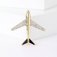 Casual Airplane Alloy Inlay Artificial Crystal Women's Brooches sku image 1