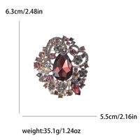 Lady Flower Alloy Inlay Glass Women's Brooches main image 3