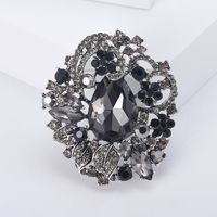 Lady Flower Alloy Inlay Glass Women's Brooches sku image 2