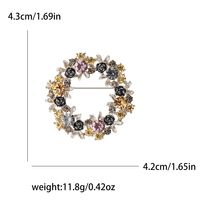 Dame Fleur Alliage Incruster Strass Femmes Broches main image 5