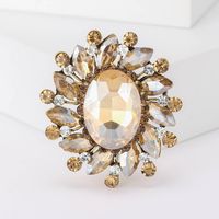 Simple Style Flower Alloy Inlay Glass Women's Brooches sku image 8