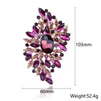 Retro Flower Alloy Inlay Glass Women's Brooches main image 3