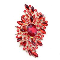 Retro Flower Alloy Inlay Glass Women's Brooches main image 2