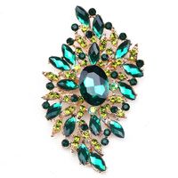 Retro Flower Alloy Inlay Glass Women's Brooches sku image 3