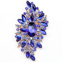 Retro Flower Alloy Inlay Glass Women's Brooches sku image 4