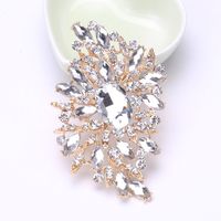 Retro Flower Alloy Inlay Glass Women's Brooches sku image 7