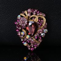 Elegant Water Droplets Alloy Inlay Rhinestones Women's Brooches main image 5