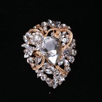 Elegant Water Droplets Alloy Inlay Rhinestones Women's Brooches sku image 8