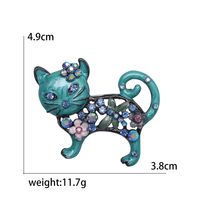 Lady Animal Alloy Enamel Plating Inlay Artificial Diamond Women's Brooches main image 4