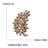 Lady Leaf Alloy Inlay Glass Women's Brooches main image 3