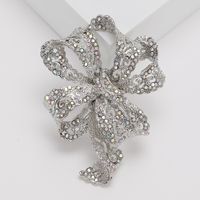 Lady Bow Knot Alloy Inlay Rhinestones Women's Brooches sku image 2