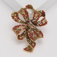 Lady Bow Knot Alloy Inlay Rhinestones Women's Brooches sku image 3