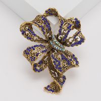 Lady Bow Knot Alloy Inlay Rhinestones Women's Brooches sku image 4